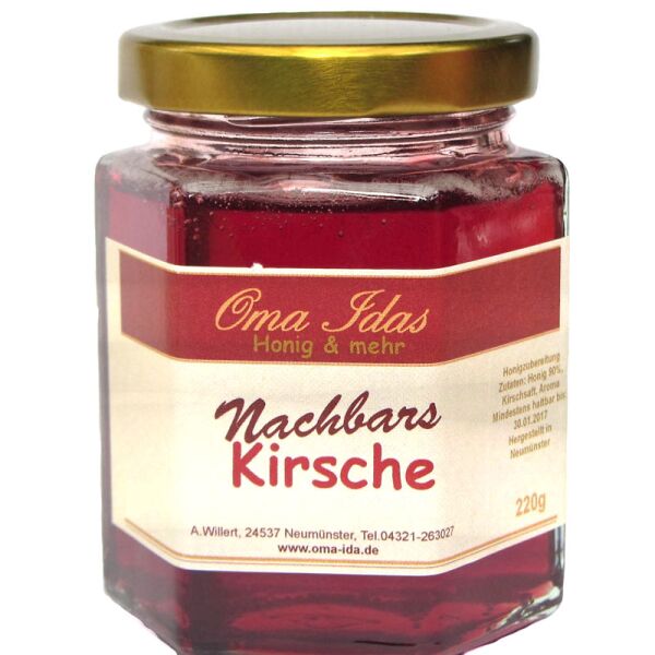 Honig mit Kirsche