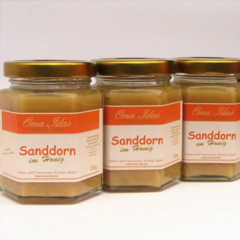 Honig mit Sanddorn 220g